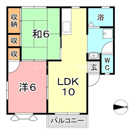 エクセレント中畝 Bの物件間取画像